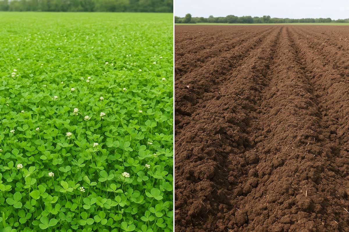 کود سبز چیست؟ مقایسه کامل با کود دامی (فواید، معایب و زمان استفاده)