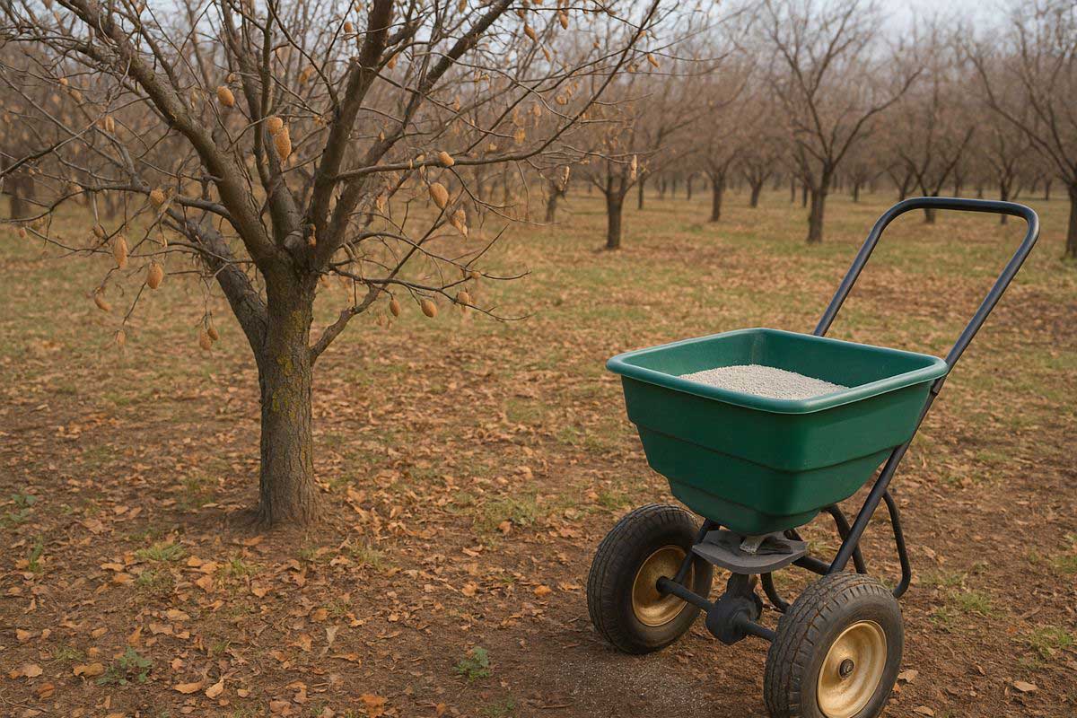 دستورالعمل کامل سمپاشی و کوددهی باغ بادام در پاییز و زمستان