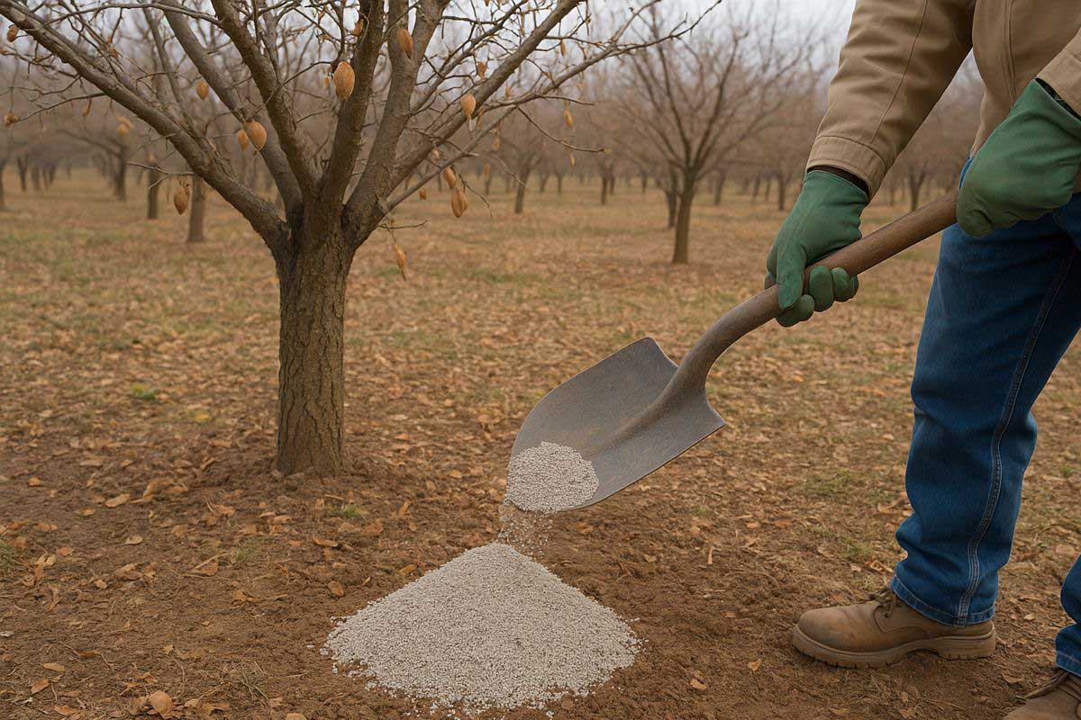 دستورالعمل کامل سمپاشی و کوددهی باغ بادام در پاییز و زمستان